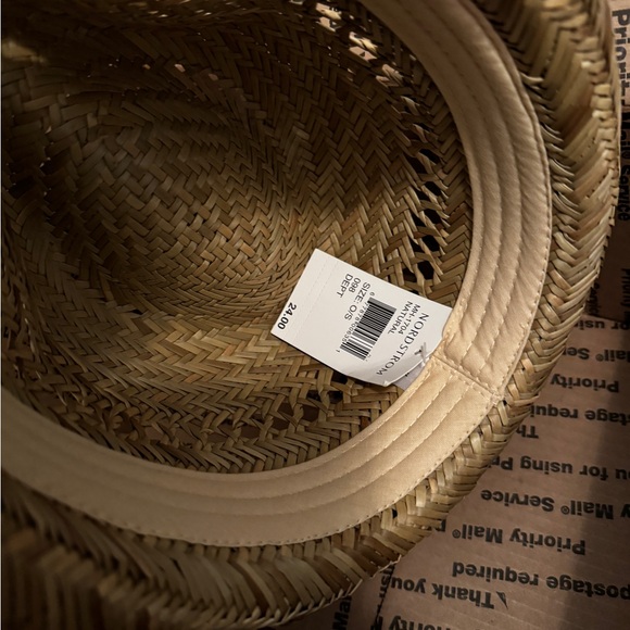 Fedora Straw Hat Plaid Band - Picture 3 of 5